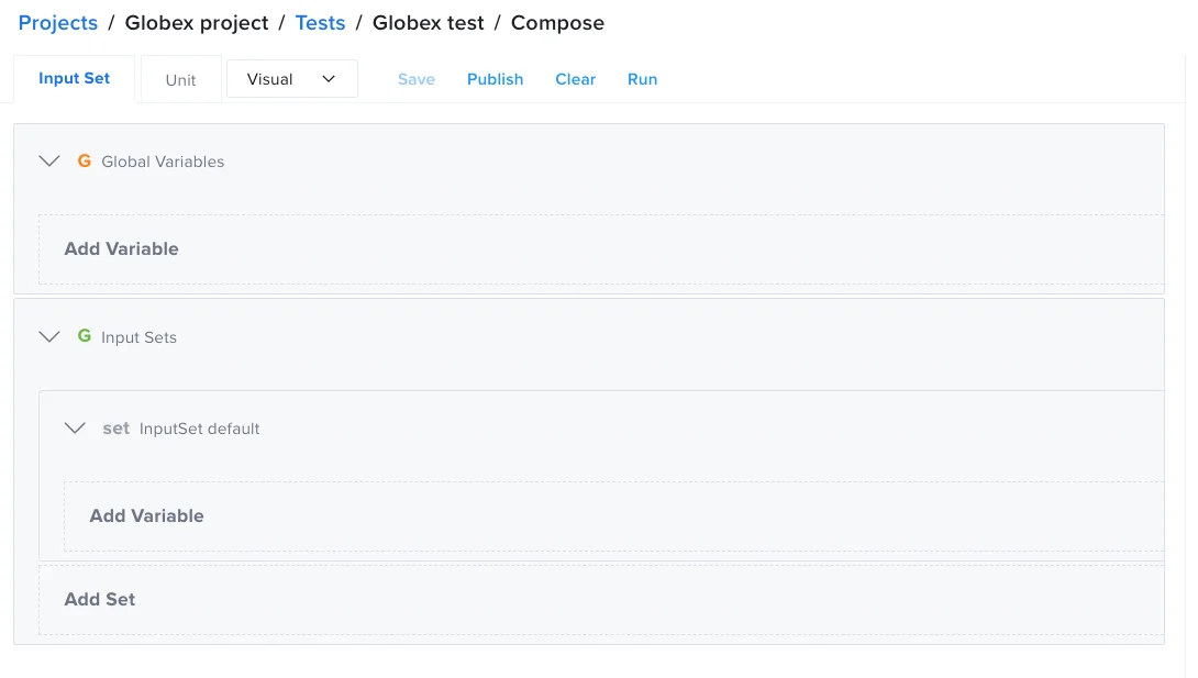 Input Set Visual View