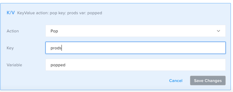 pop method for K/V store component