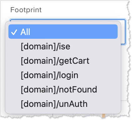 The Footprint dropdown