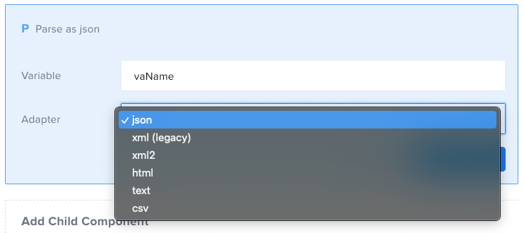 Parse component UI