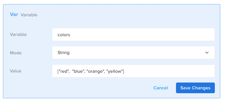 Parse component variable