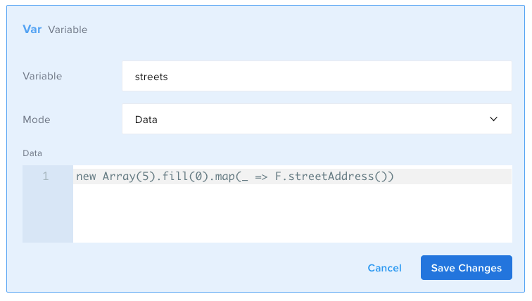 Data array generation