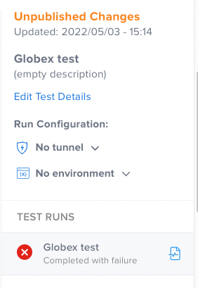 Test Runs in the Composer