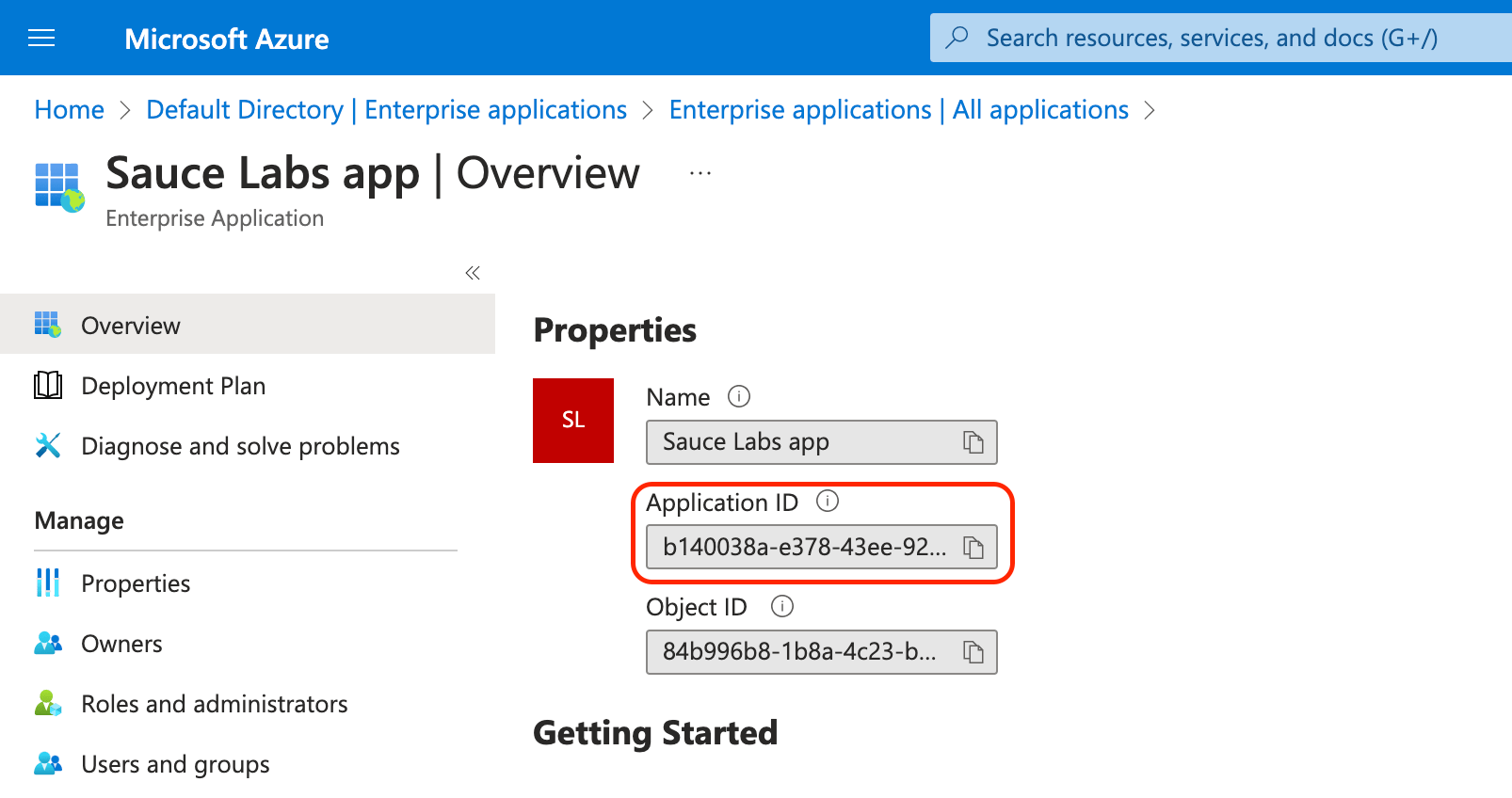 Azure: App ID