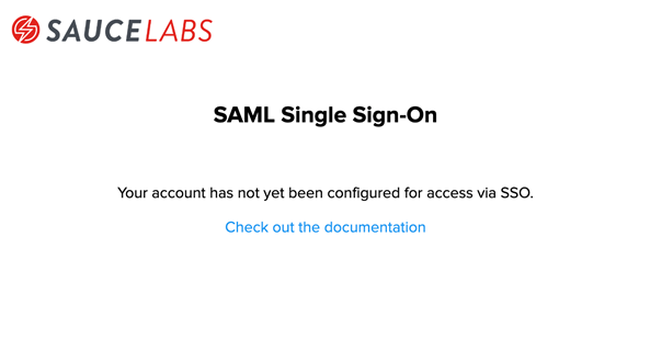 Legacy SSO Error