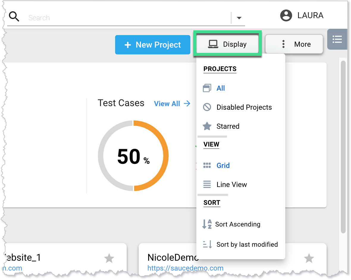 Display settings