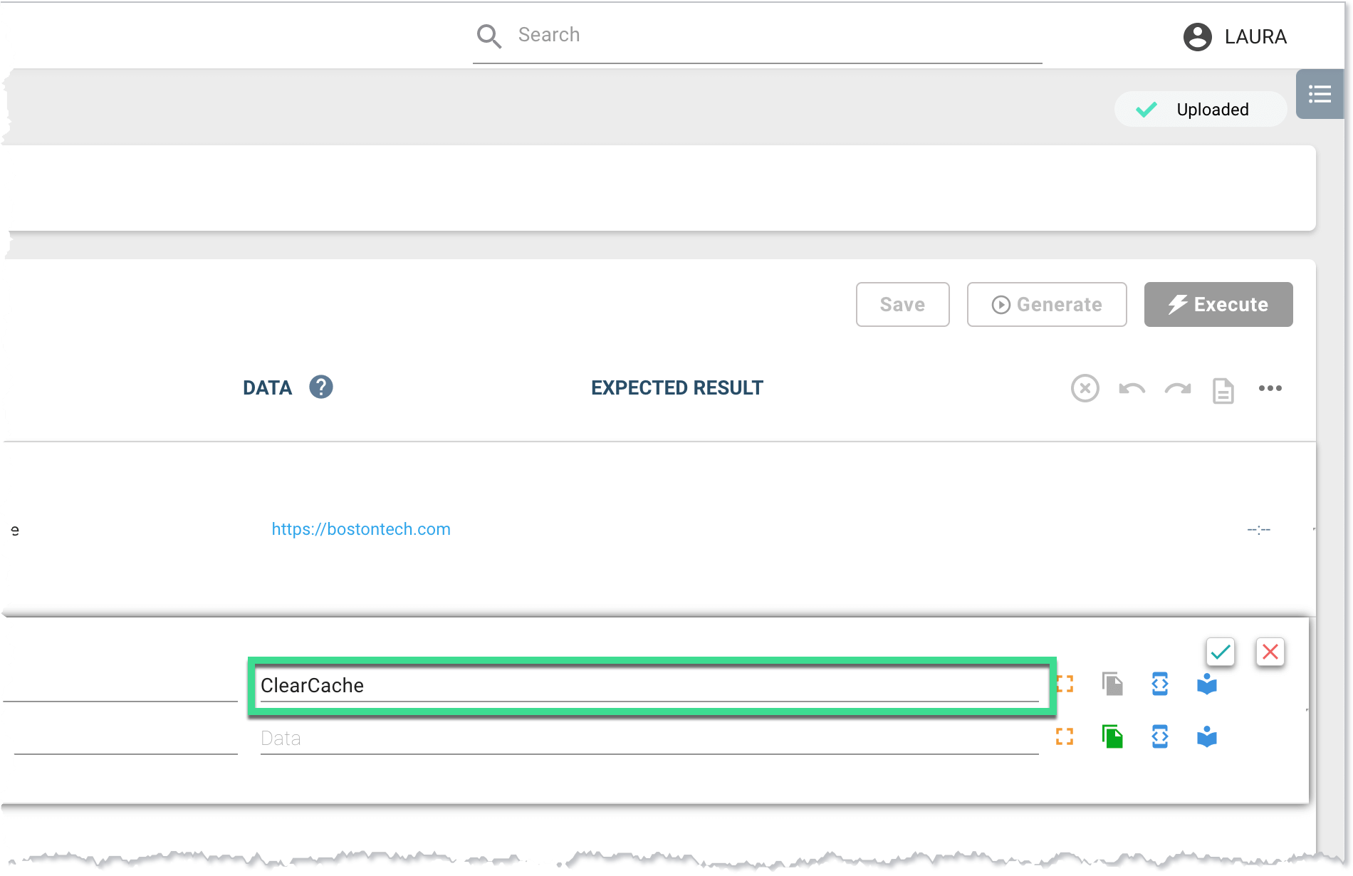 Step editor - Data field