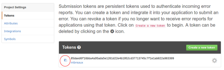 copy token