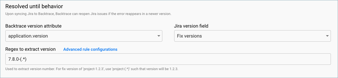 Shows how to configure the Resolved Until behavior.