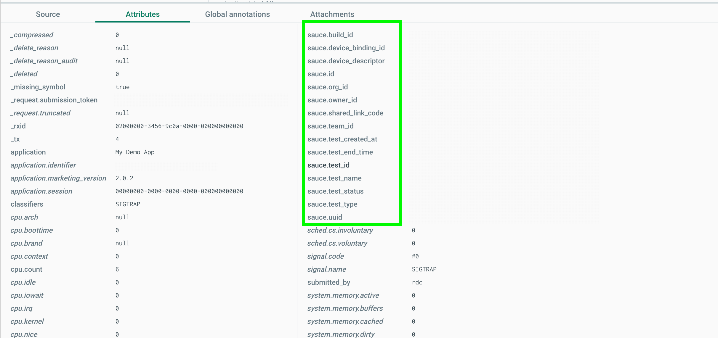 view crash in error reporting link in Crashes tab