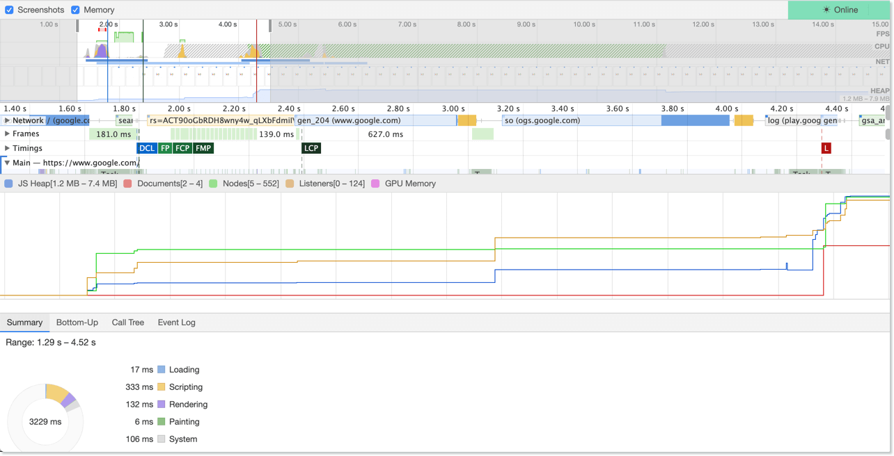 Performance Trace Report