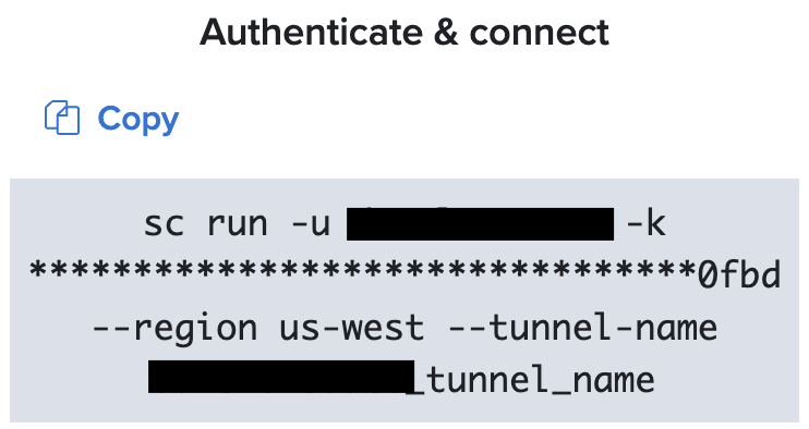 Sauce Connect Proxy Tunnels page snippet