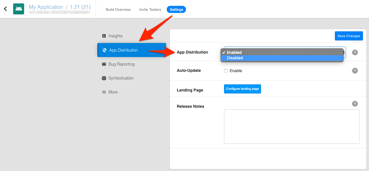 disable distribution build