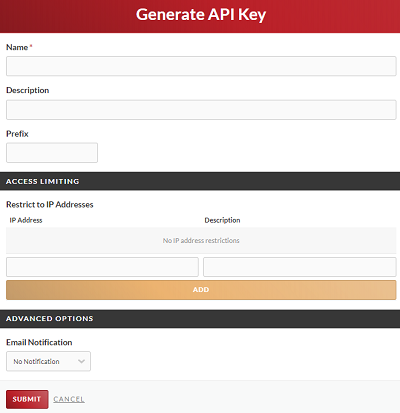 Generate API Key