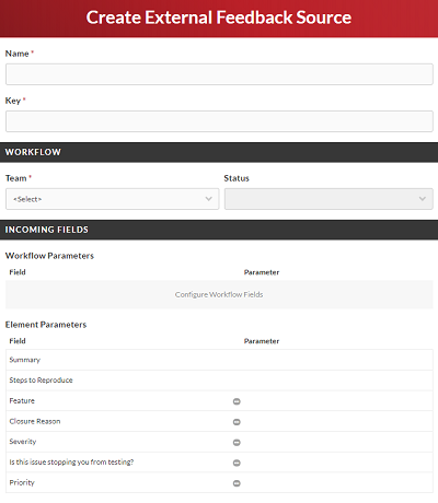 Configure Centralcode External Feedback Source