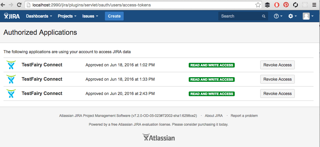 Verify access token