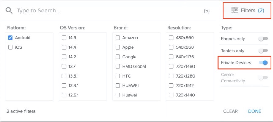 Virtual USB Private Devices Filters