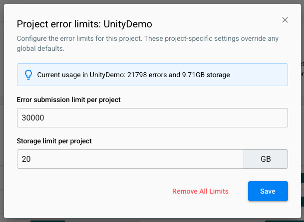 Project limit.