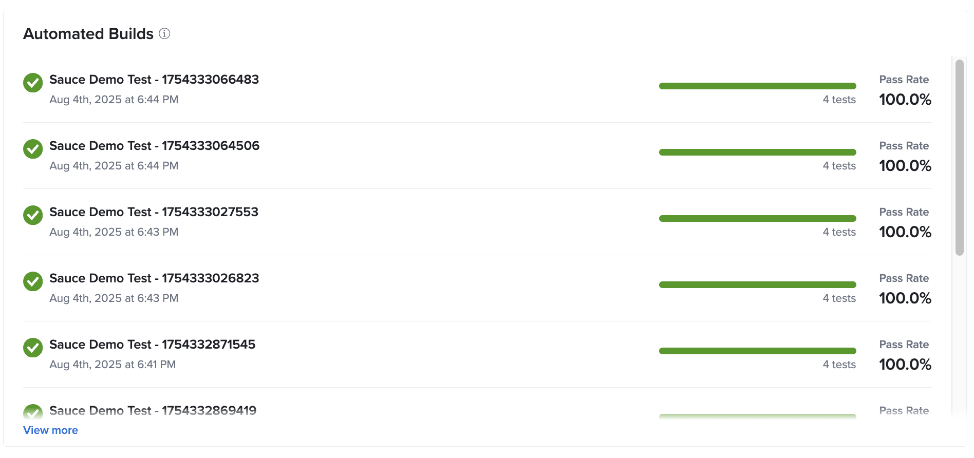 Home Automated Builds Widget