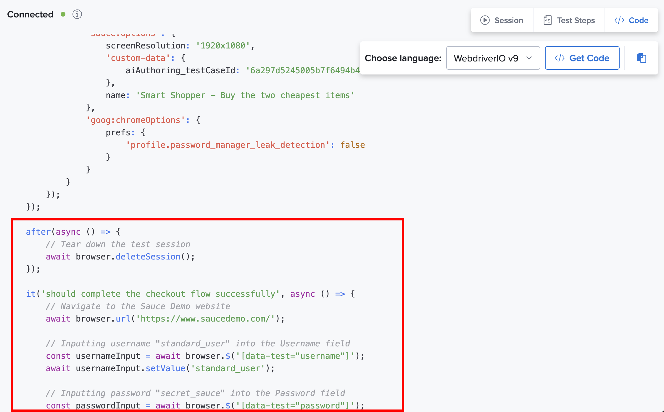 Script Code