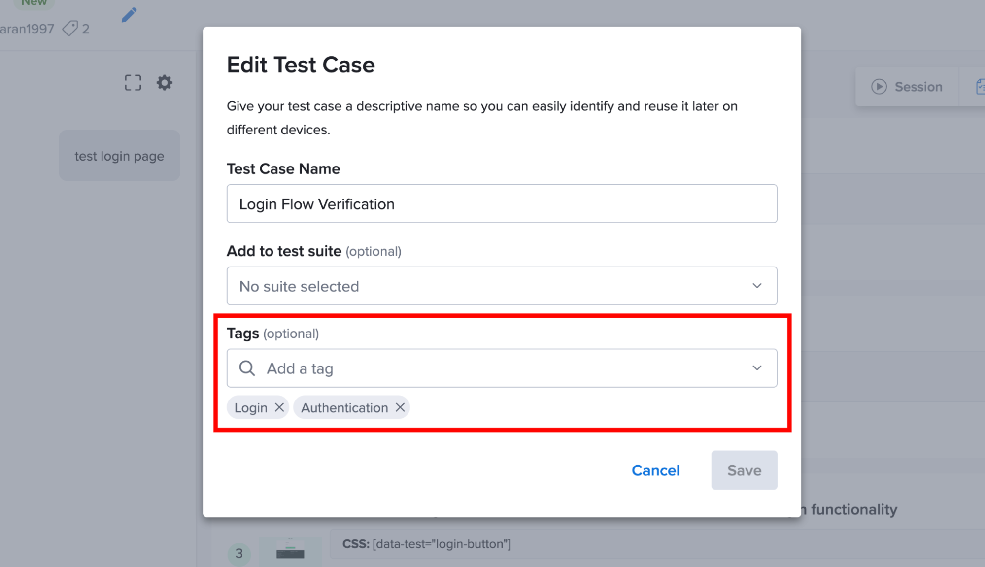 Manage Your Test Cases