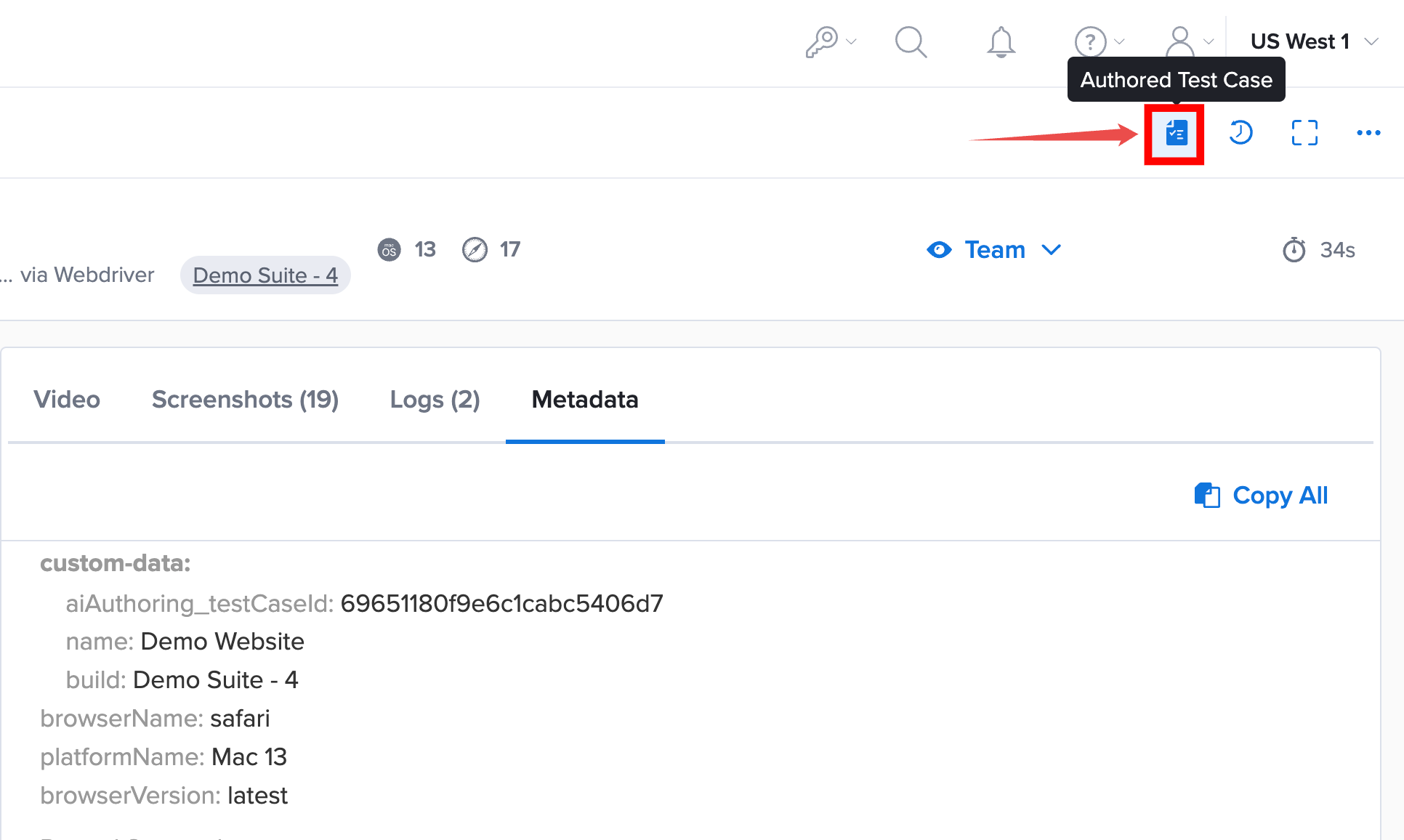 View Your Test Suite